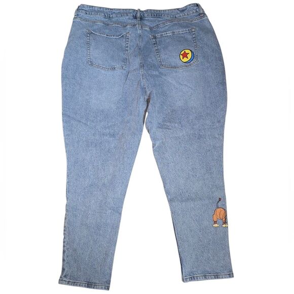 Her Universe / Pixar Toy Story Med-Light Wash High Rise Mom Jeans Plus Size 22 - Picture 7 of 13